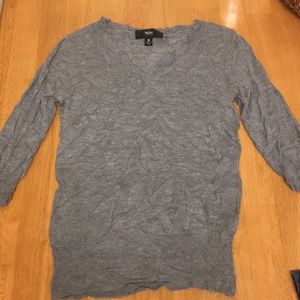 Grey, cozy v-neck sweater